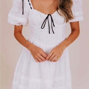 Elegant White Lace Dress